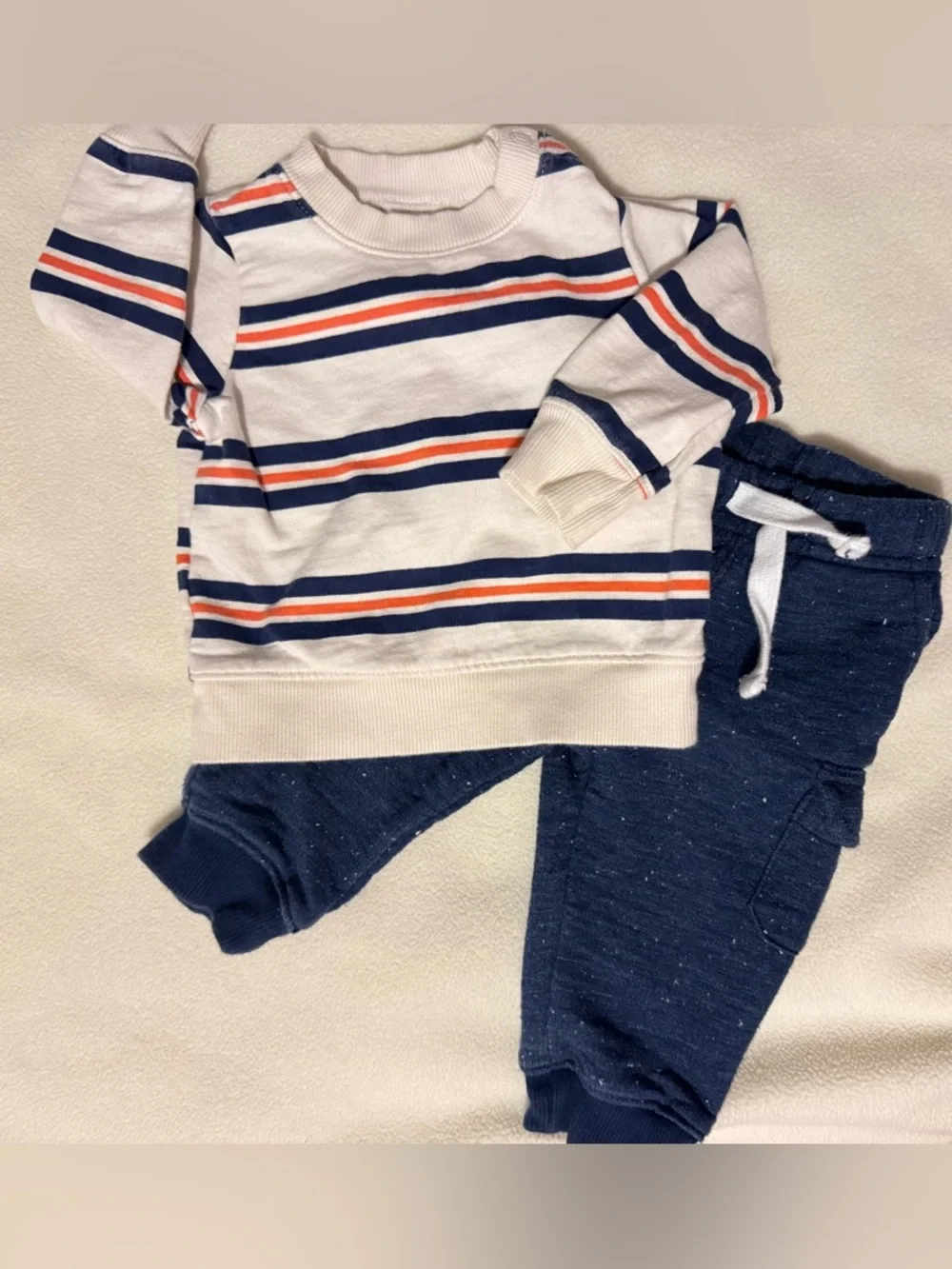16 pcs Baby Boy Clothes Fox Raccoon Puppy Stripes Plaid 6m Grey White Blue Red
